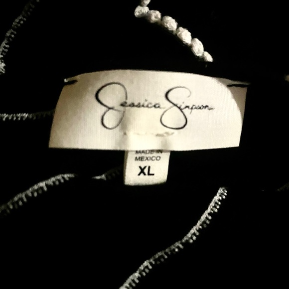 Jessica Simpson Black & White Striped faux wrap Maxi Dress - Picture 9 of 9